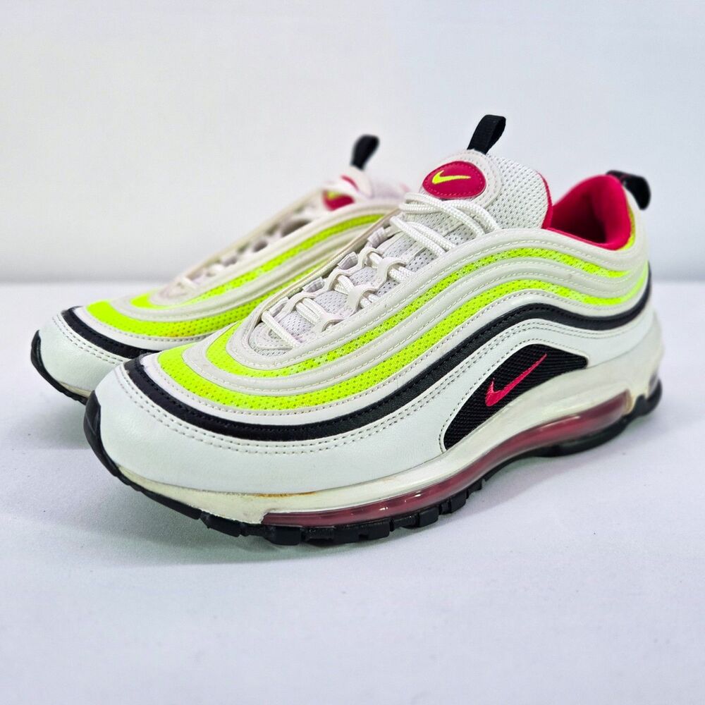 Nike Air Max 97 White Rush Pink Volt Black 8M / 9.5W CI9871-100